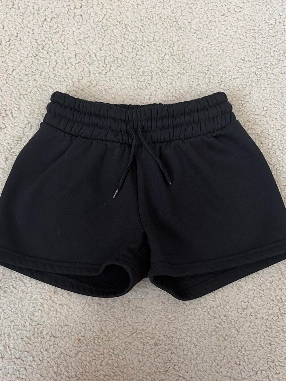 Love Stream Black Drawstring Athletic Shorts